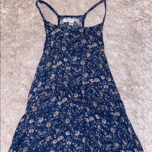 blue floral high neck top